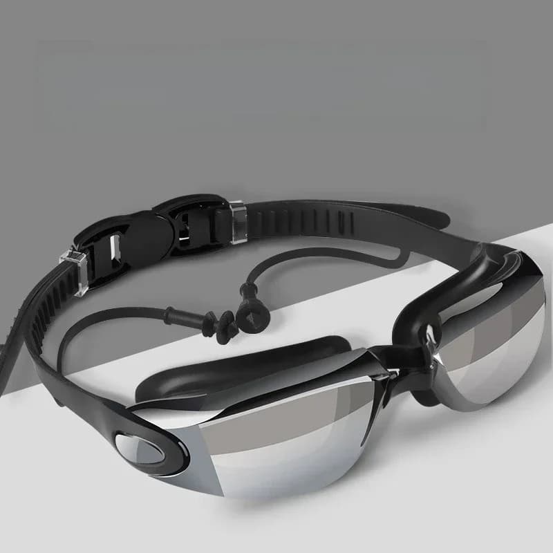 Adult swimwear, swim glasses for waterproof myopia and high-definition anti-fog for man, small woman frame with ear plugs