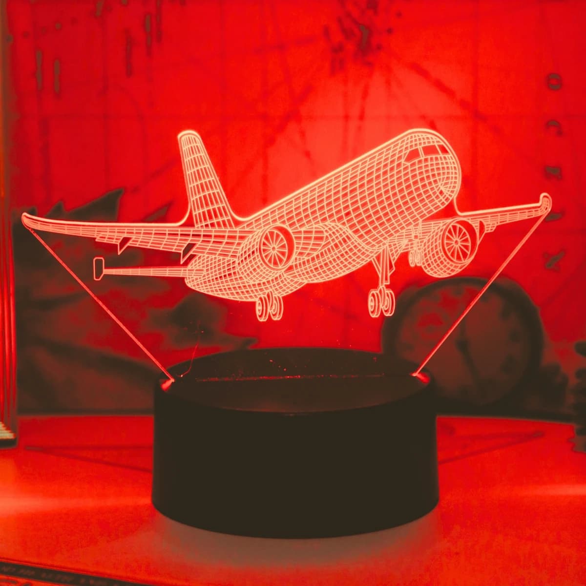 Design creativo di aeroplani con luce notturna 3D come regalo speciale per gli amici, che decora l'atmosfera della stanza come regalo per le vacanze