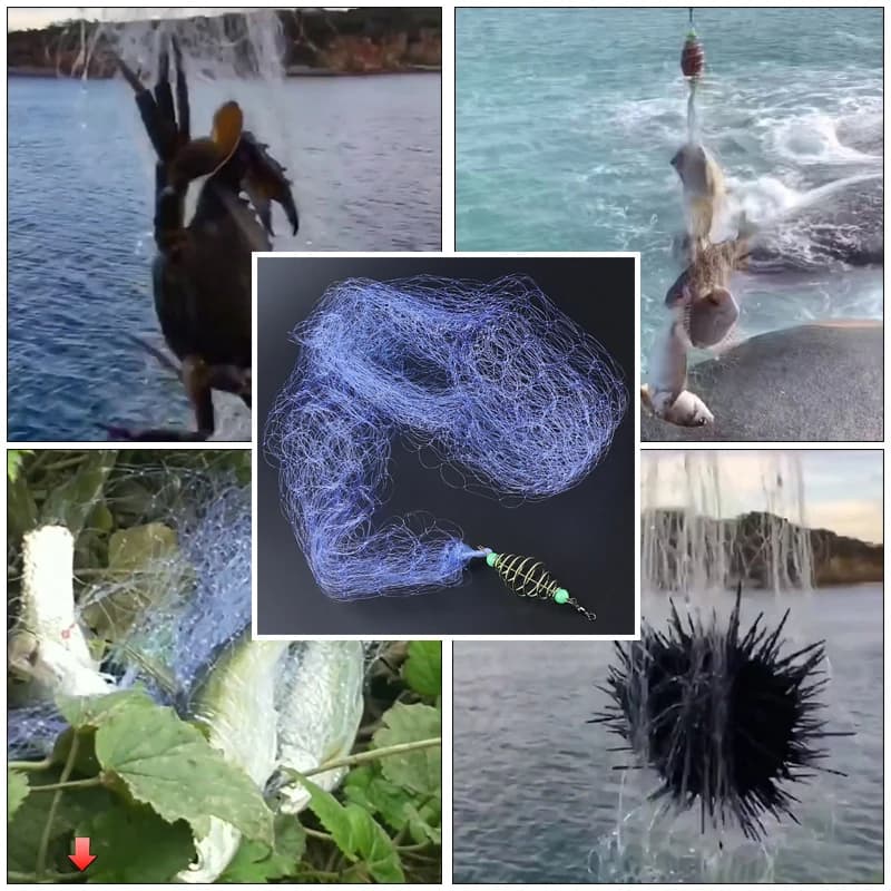 Rete da pesca multi-dimensione Trappola Maglia Rete luminosa A rete Design per attrezzatura Rame Spring Shoal Cast Reti per imbrocco per trappole da pesca