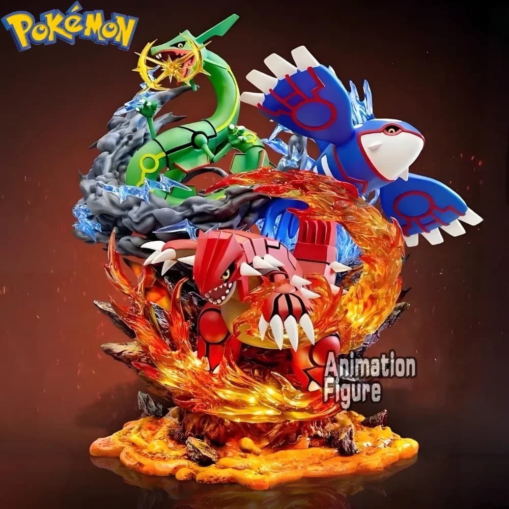 35 cm/13.78 pollici Anime Pokemon Figura Groudon Kyogre Rayquaza Action Figures Collezione in PVC Giocattoli di modello per i regali dei bambini