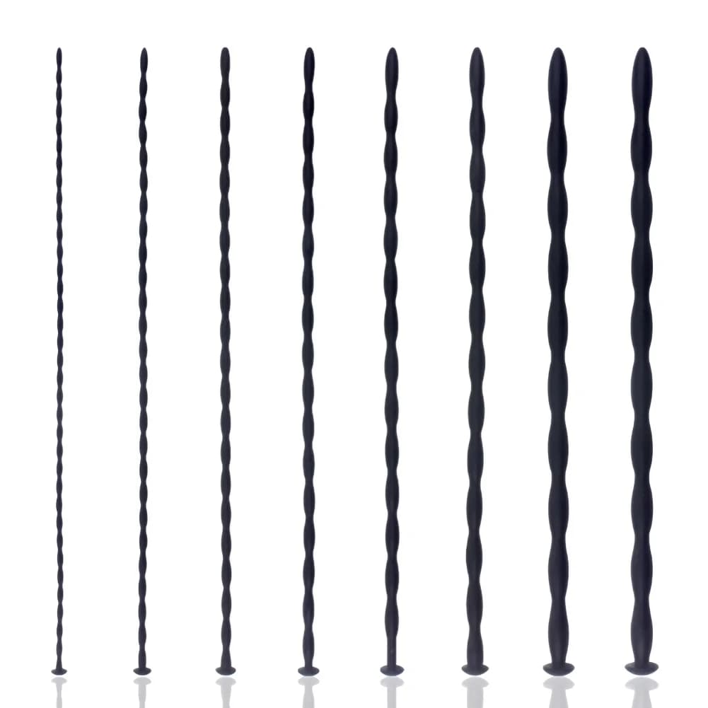 Kit di suoni uretrali da 4 pezzi, spina per pene con perline Dilatatore uretrale Stimolazione del cazzo Masturbatore Massaggiatore BDSM CBT