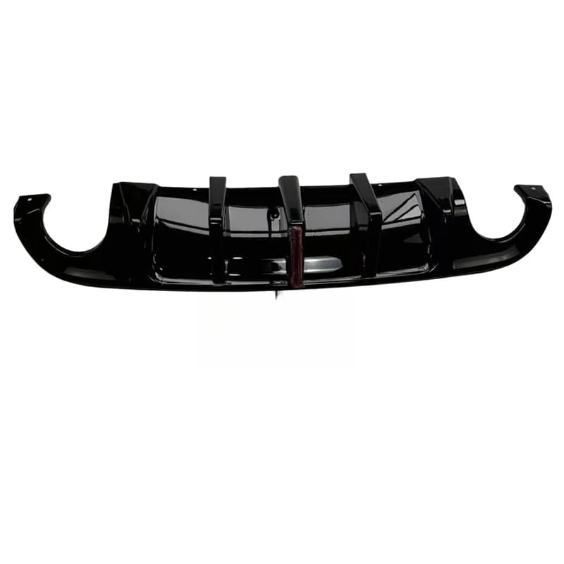 High Quality Gloss Black Carbon Fiber Texture Rear Lip With Vertical Strip Lights Rear Diffuser Auto Modification Accessories