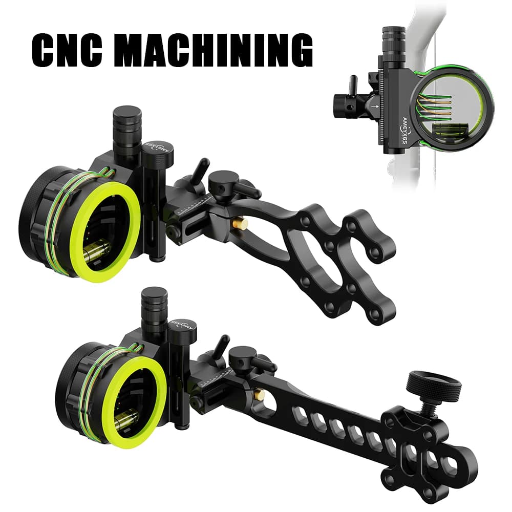 Mirino per Arco Compound a 5 Pin con Lente 4x/6x/8x in Lega di Alluminio CNC, Regolabile per Caccia, Tiro e Pratica di Tiro con l'Arco all'Aperto