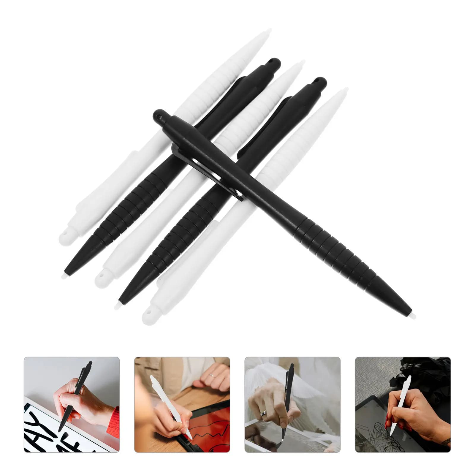 Set di 6 Penna Stilo LCD per Bambini, Riutilizzabile e Portatile, Strumento di Disegno per Tablet e Smartphone, Ideale per Prendere Appunti e Schizzi