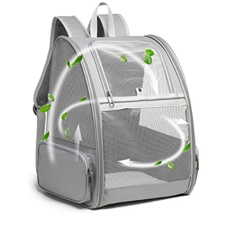 Pet Backpack Carrier for Small Cats Dogs Ventilated Design, Safety Straps, Buckle Support, Collapsible Designed for Travel, Hik