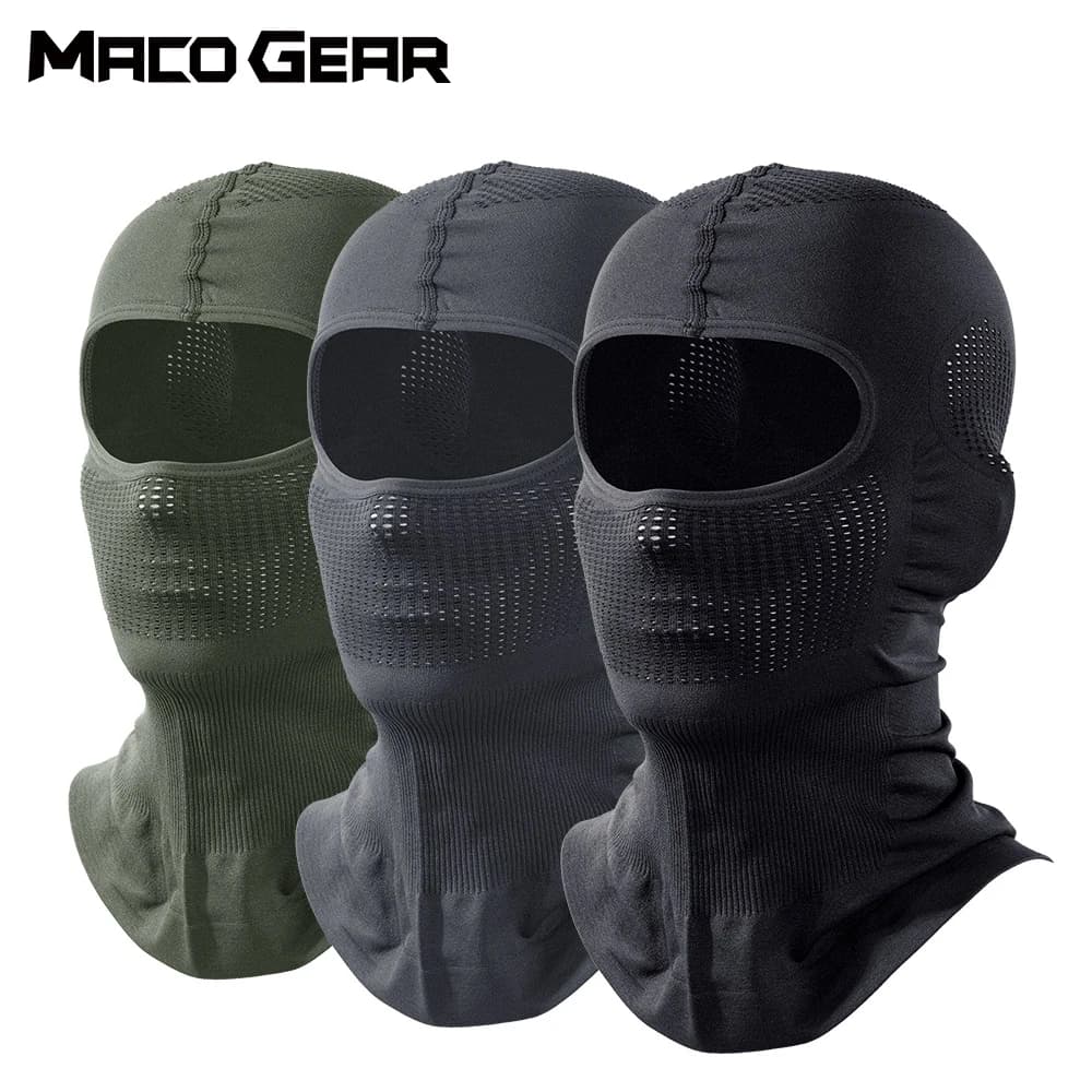 Passamontagna da ciclismo Sport traspirante Maschera a pieno facciale Sci Copricapo antivento Bicicletta da esterno Moto Bici morbida Cappuccio ad asciugatura rapida
