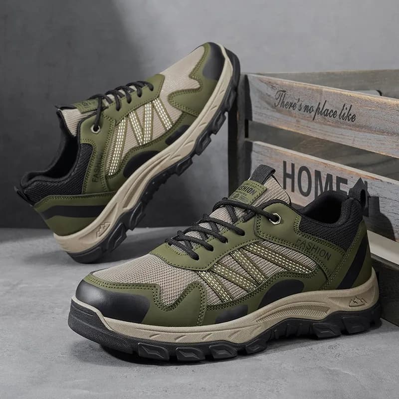 2026 New Men Lightweight Mesh Hiking Shoes Anti Slip Wear Resistant Thick Sole Outdoor king Working Casual Footwear