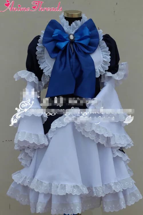 [Customize] Anime! Umineko no Naku Koro ni Frederica Bernkastel Lolita Maid Dress Lovely Uniform Cosplay Costume