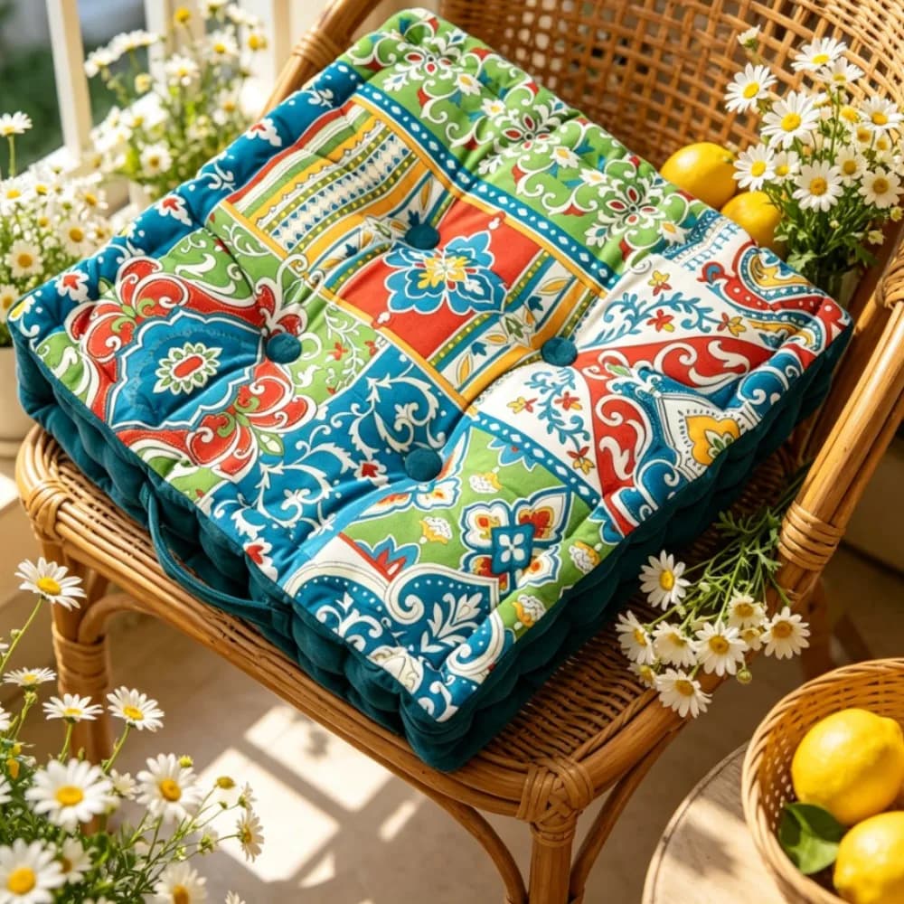 Green Thickened Velvet Tatami Seating Cushion Floor Seat Pillow for Home Office Sofa Chair Meditation - Comfortable Gift