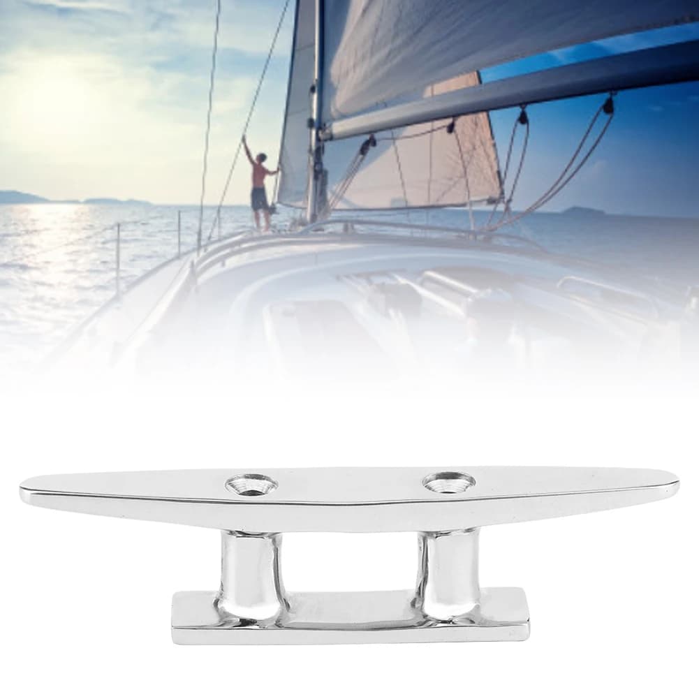 100mm/3.9in Stainless Steel Boat Dock Deck Mooring Rope Cleat Accessory Boat Cleat Boat Mooring Cleat Marine Accessories