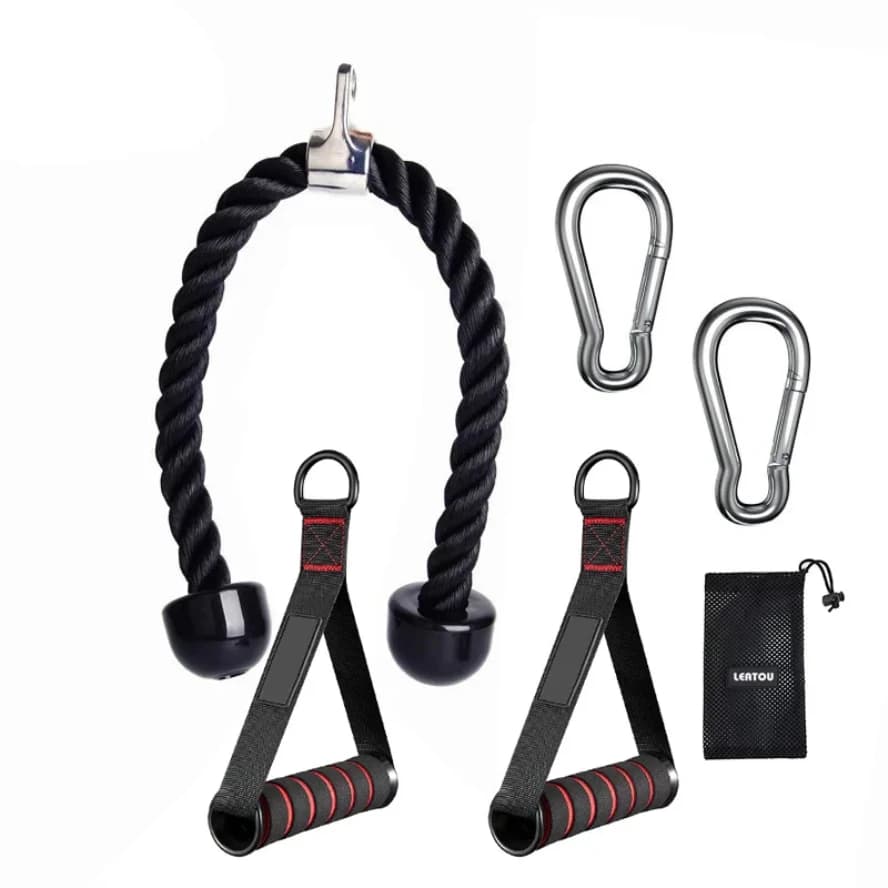 Tricipitation rope with pull handles, push-pull down rope for biceps, back, shoulders, triceps, elastic rope for fitness, gym accessories