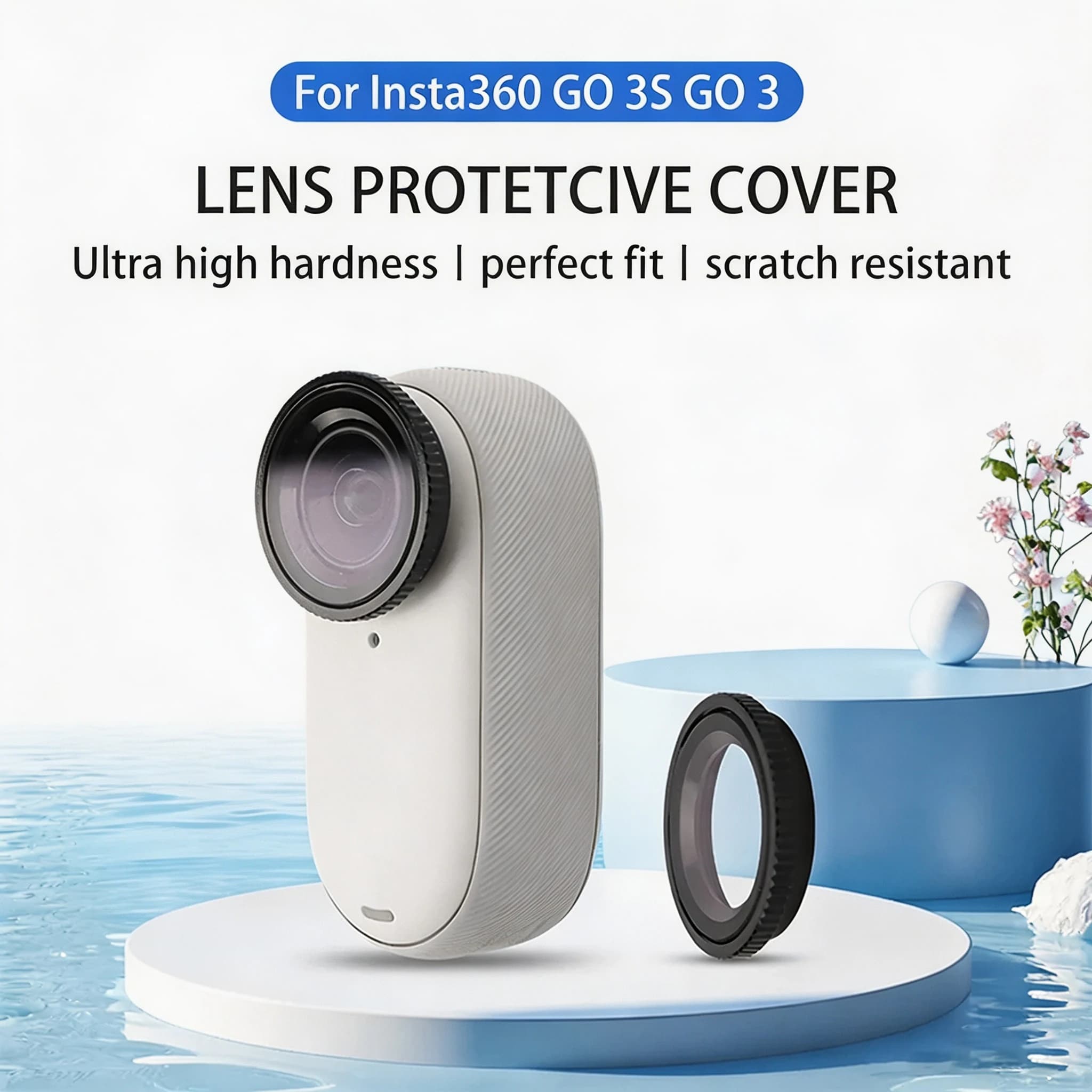 For Insta360 GO 3S GO 3 Lens Protector Camera Lens Guard Tempered Glass Cover Anti-Scratch Action Camera Accessories