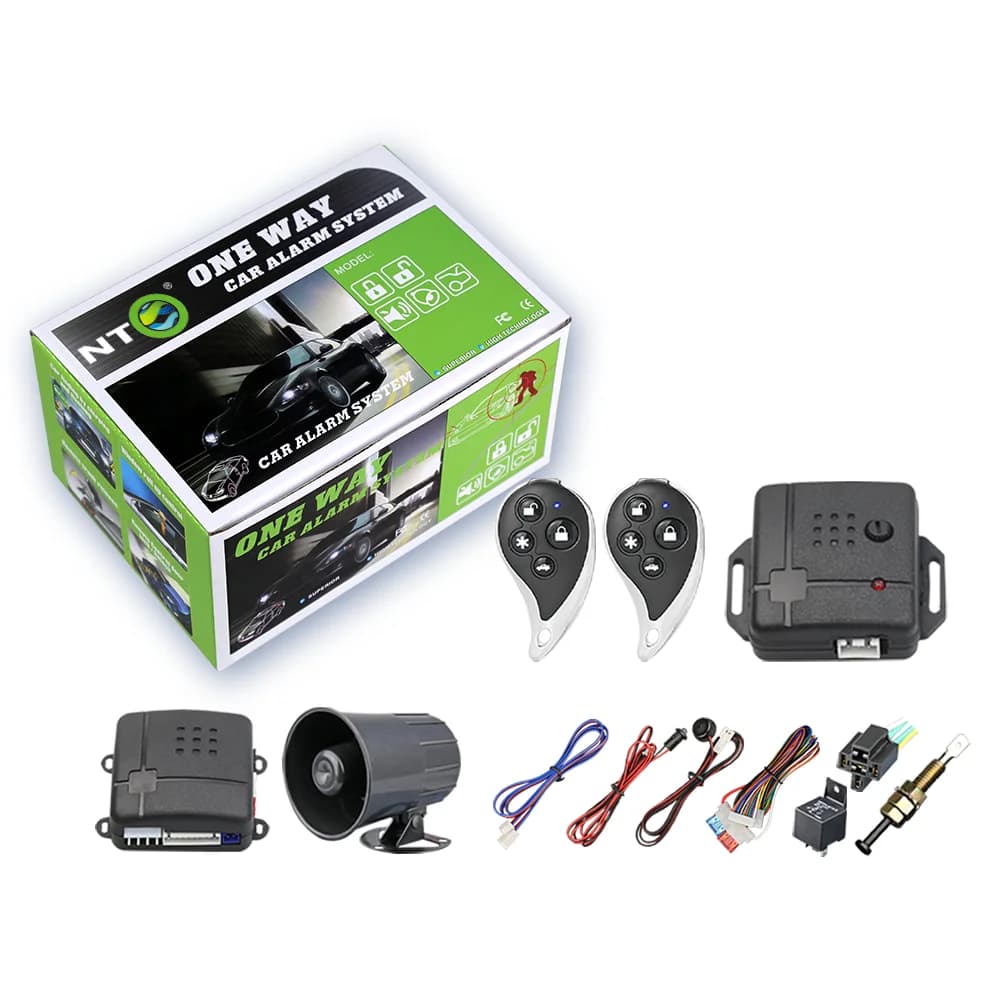 NTO Allarme auto Sensore sirena telecomando Allarme auto anti-secuestro Sicurezza Sistema di chiusura centralizzata Kit chiave universale