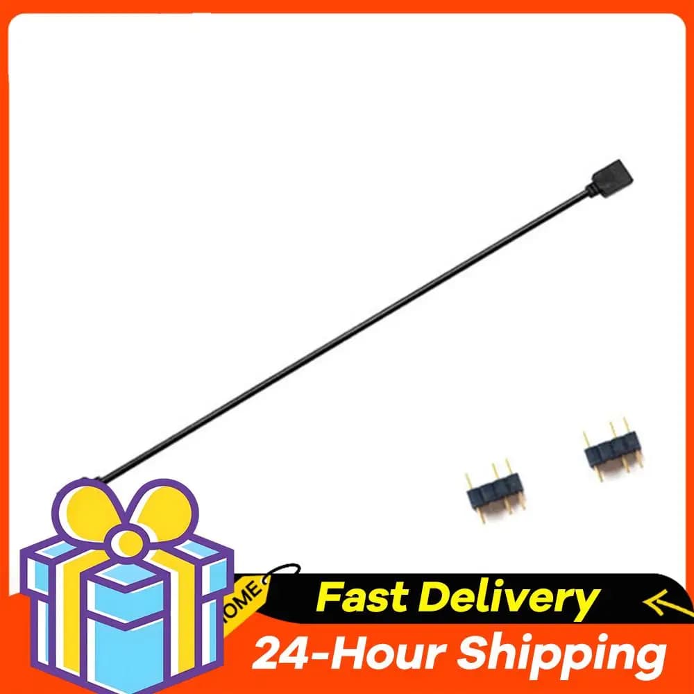 AURA RGB 1 to 1 extension cable for LED Strips, Adapter Cable 5V 3Pin/12V 4Pin, AURA Extension Cable for ASUS Motherboard