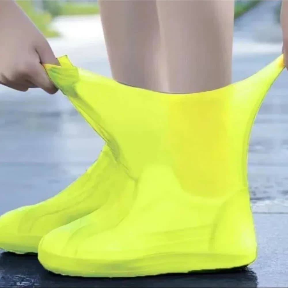 1 paio di copriscarpe impermeabili in silicone, copriscarpe antiscivolo in gomma per la pioggia, protezione durevole per calzature da esterno per giornate piovose