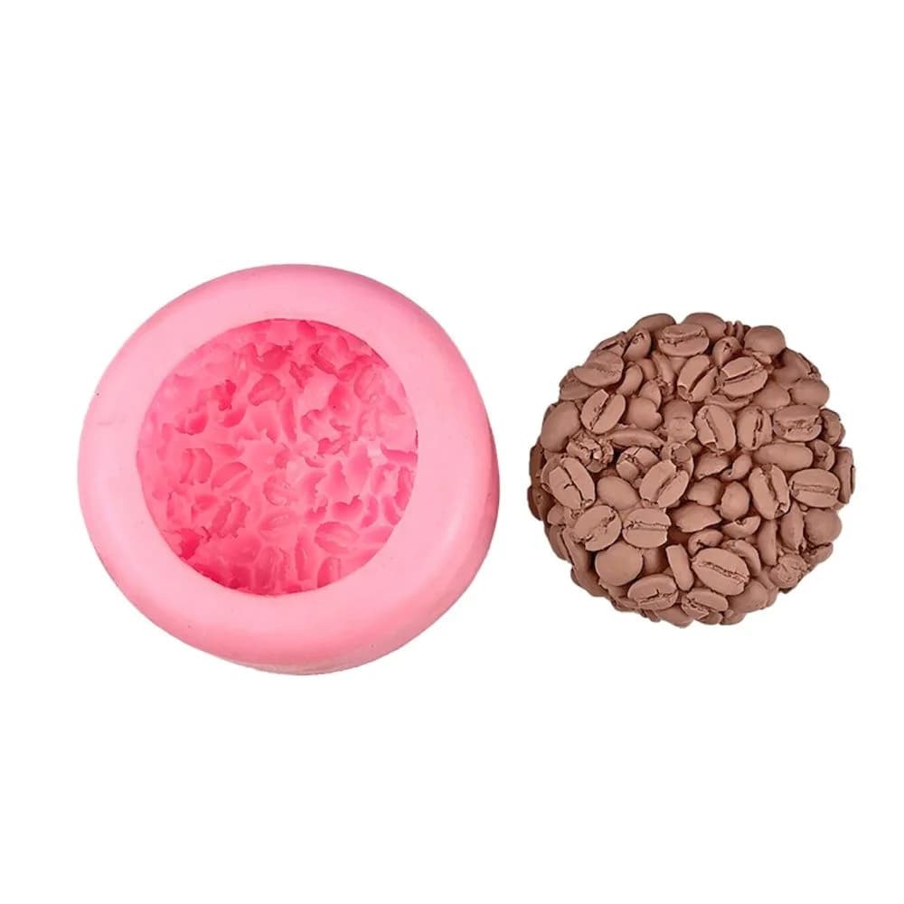 3D Coffee Bean Silicone Mold for Candy Chocolate Cake Baking Handmade Soap Candle Mould Superimposed Bean Kitchen Crafting Tool