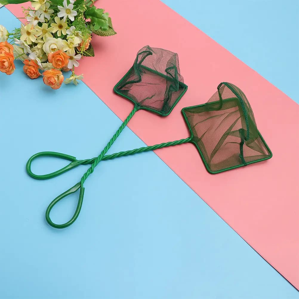 Set di 3 reti da pesca in nylon morbido, reti da pesca di varie dimensioni, manico antiscivolo, accessori per acquario