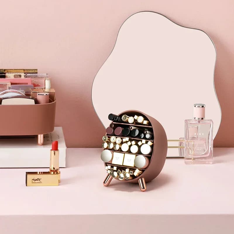Makeup Box Cosmetic Organizer Fashionable Toiletry Table Lip Polish Long Lip Bearing Air Cushion