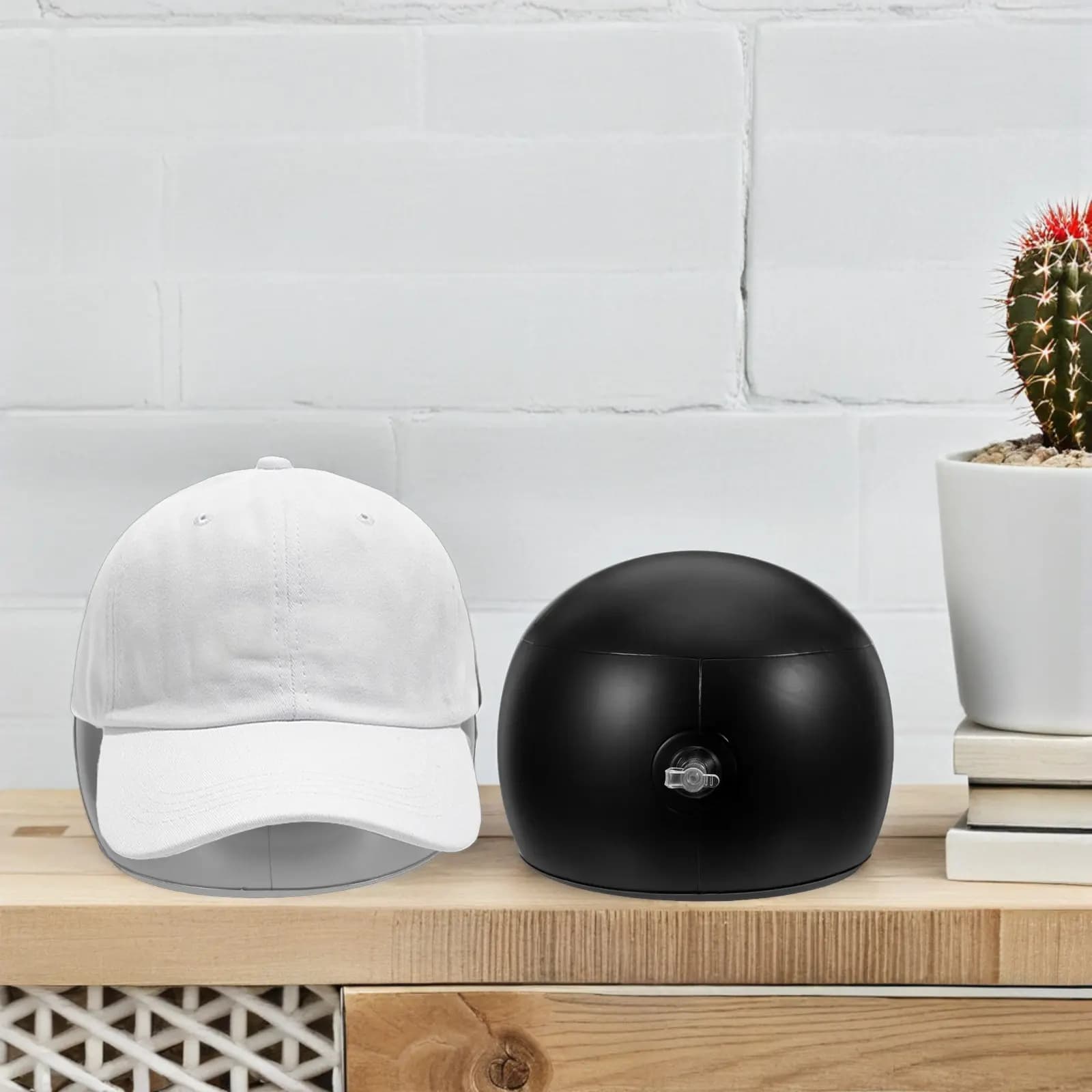 Set di 3 Supporti Gonfiabili per Cappelli, Espositore Portatile in PVC per Mantenere la Forma di Cappelli, Berretti e Cappelli a Secchiello, Previene la Deformazione, per Esposizione su Tavolo