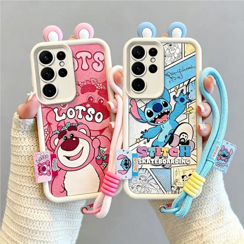 Custodia per telefono Stitch con laccetto per Infinix Hot 50i Smart 9 Note 40 Smart 8 9 10 20 Note 30 Hot9 Play Note 50 Pro Hot 10 11 Play
