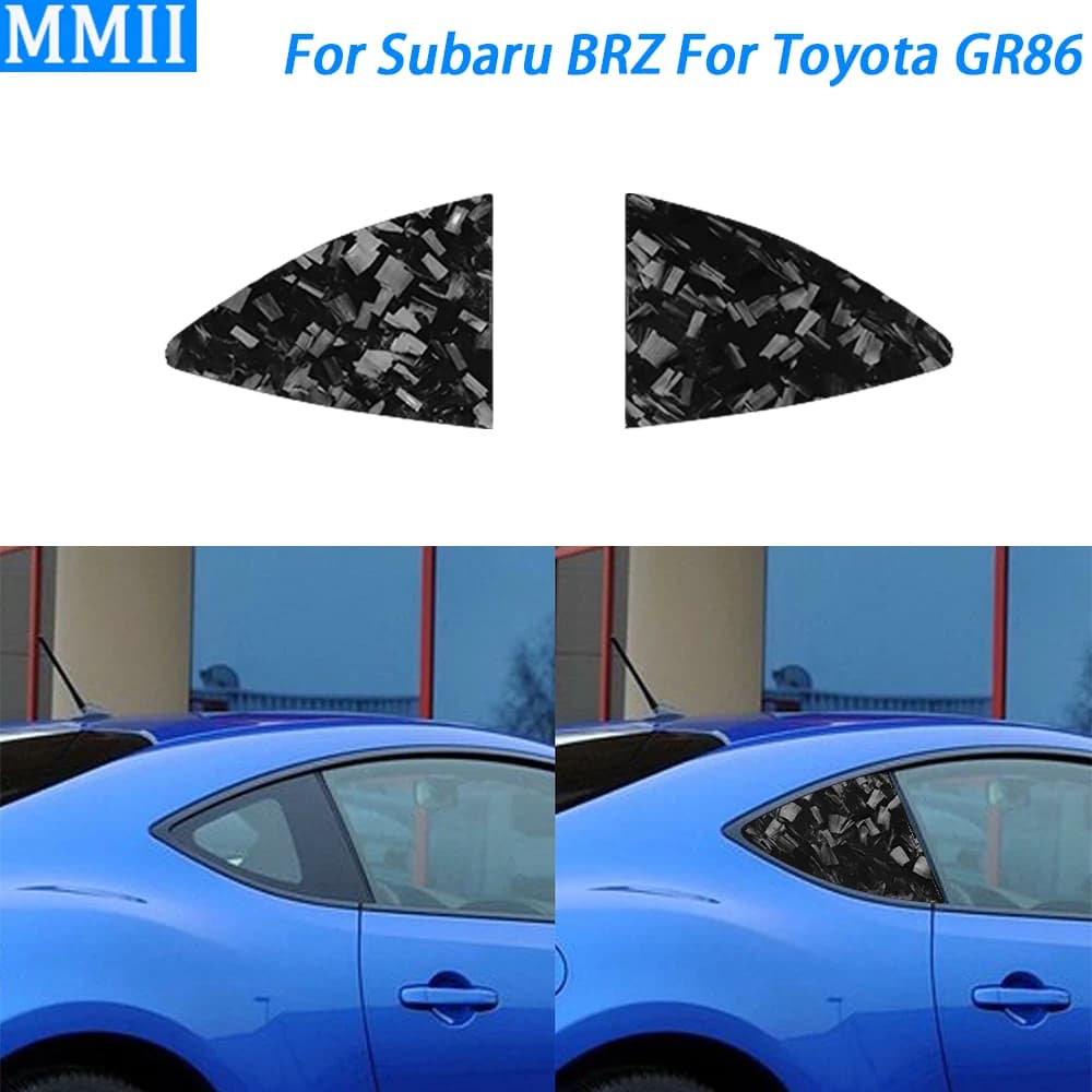 Per Subaru BRZ per Toyota GR86 2016-2020 forgiato in fibra di carbonio esterno pannello finestra triangolare copertura Trim accessori auto adesivo