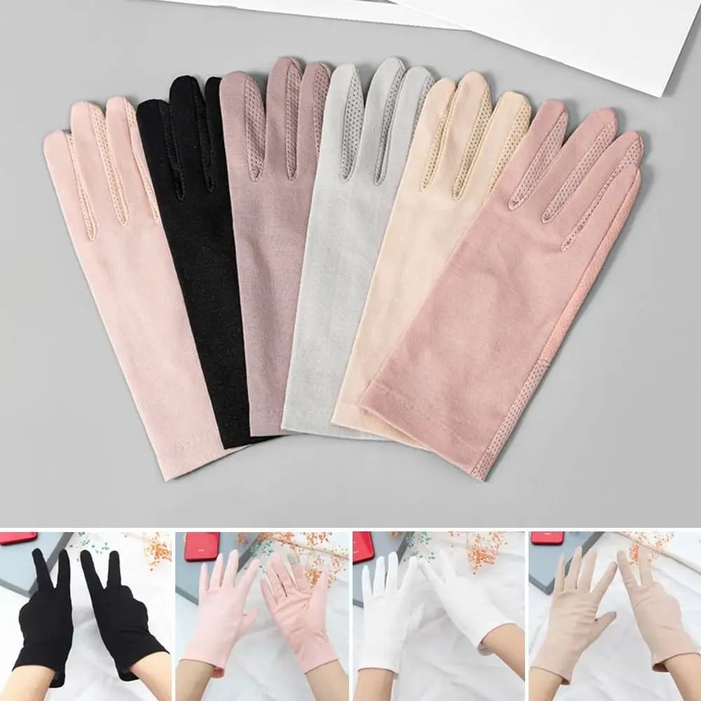 UV Protection Summer Gloves for Solar Protection Touch Screen Anti- Gloves UV breathable Elastic Non-slip Driving Gloves for Cycling