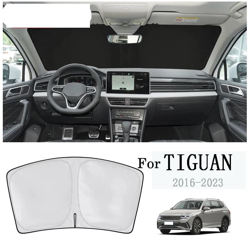 Parasole per Parabrezza Anteriore per Volkswagen VW Tiguan MK2 2016-2023, Visiera Parasole Nano-Isolante, Accessori Interni per Auto