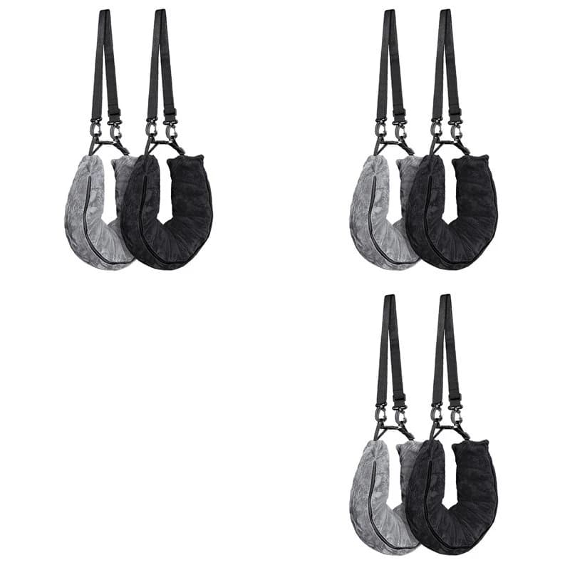 6Pack Stuffable Travel Pillow For Extra Luggage, Velvet Travel Neck Pillow With Adjustable Neck Size, Fits About Travel-AS55