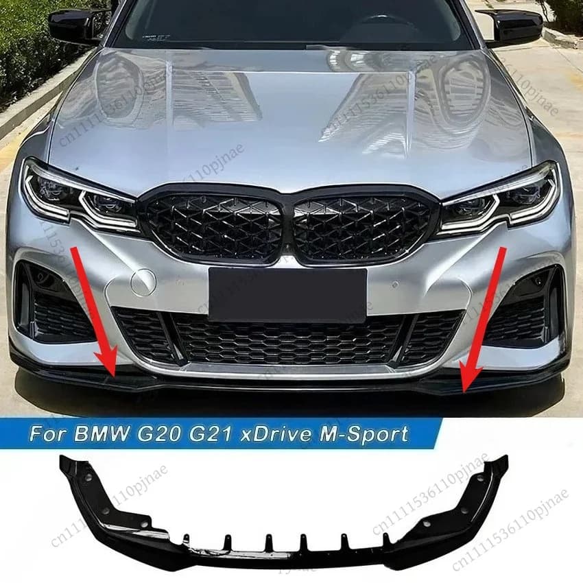 Splitter Diffusore Spoiler Anteriore Stile M Performance per BMW G20 G21 320i 320d 330i M340i M340d xDrive 2019-2022 Pre-Lci