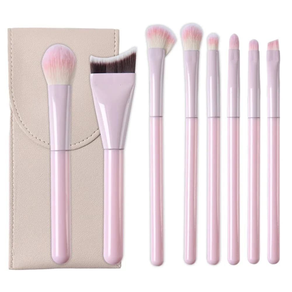 Soft Synthetic Bristles Makeup Brush Set Contouring Fluffy Eyeshadow Brush With Bag Draw Eyebrows Blending Brush For Beginners