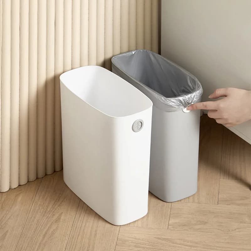 Elegante cestino per la casa per il cestino dei rifiuti in plastica con spazio per il bagno del soggiorno