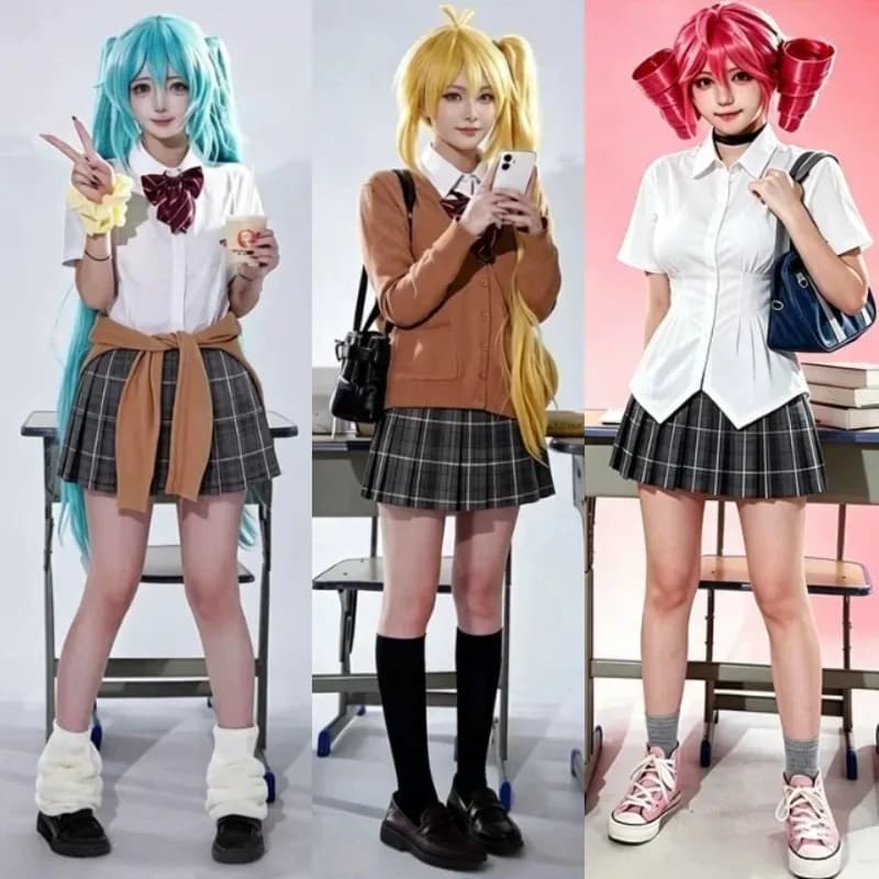 Anime Kasane Teto Smith Hioka Cosplay Costume Cute JK Uniform Coat Skirt Suit for Women Halloween Carnival Party Roleplay Outfit