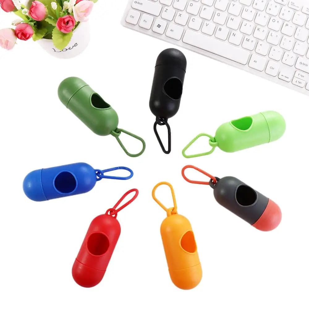 Clip Cat Puppy per Passeggiate e Viaggi, Porta Sacchetti per Rifiuti di Animali Domestici, Dispenser Sacchetti per Escrementi di Cane, Contenitore per Sacchi della Spazzatura, Scatola per la Conservazione dei Rifiuti