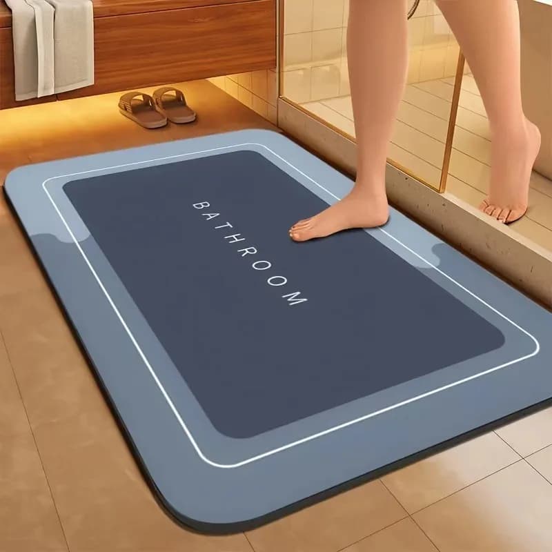 Tappetino Assorbente Pieghevole per Bagno, Semplice Tappeto Antimacchia per Porta, Tappetino per Cucina, Tappetino ad Asciugatura Rapida, Antiscivolo per Ingresso