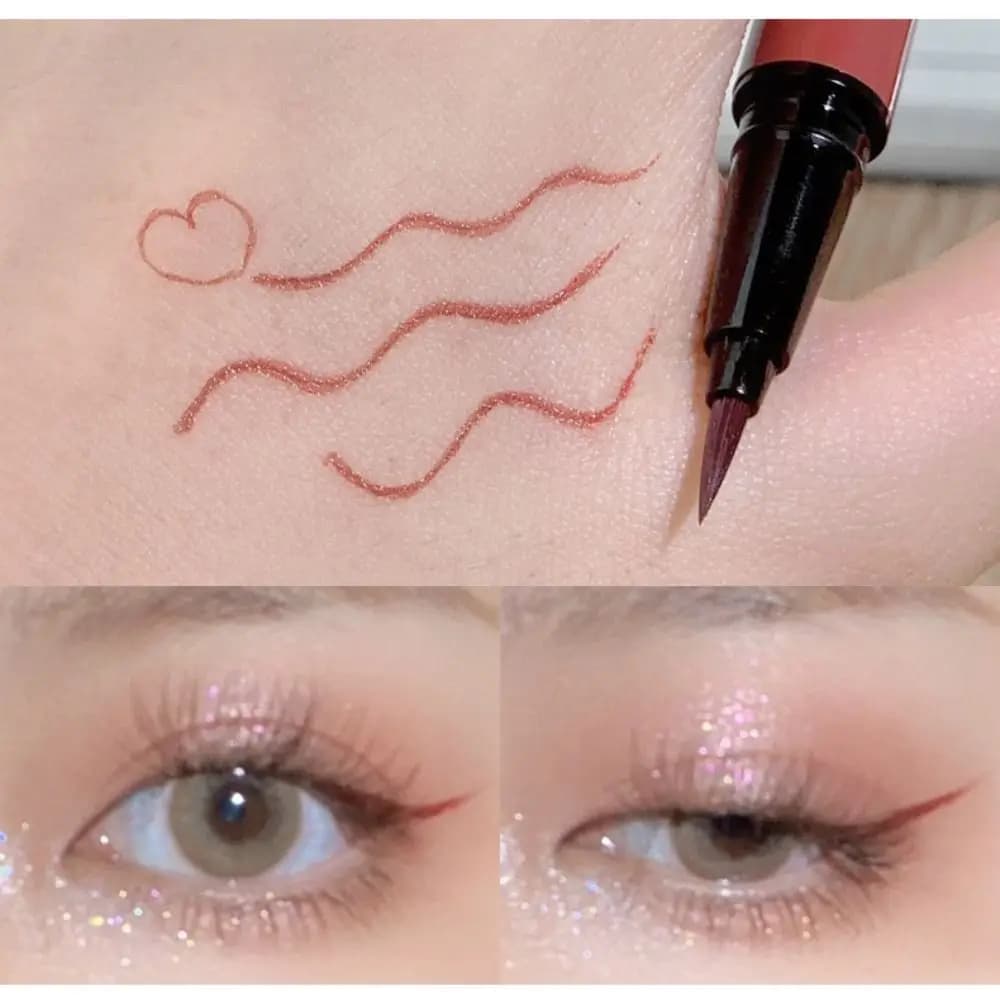 Nuovo Eyeliner a Rapida Asciugatura, Impermeabile, Nero, Non Sbavabile, per Trucco Occhi Naturale, Penna Ombretto per Donne