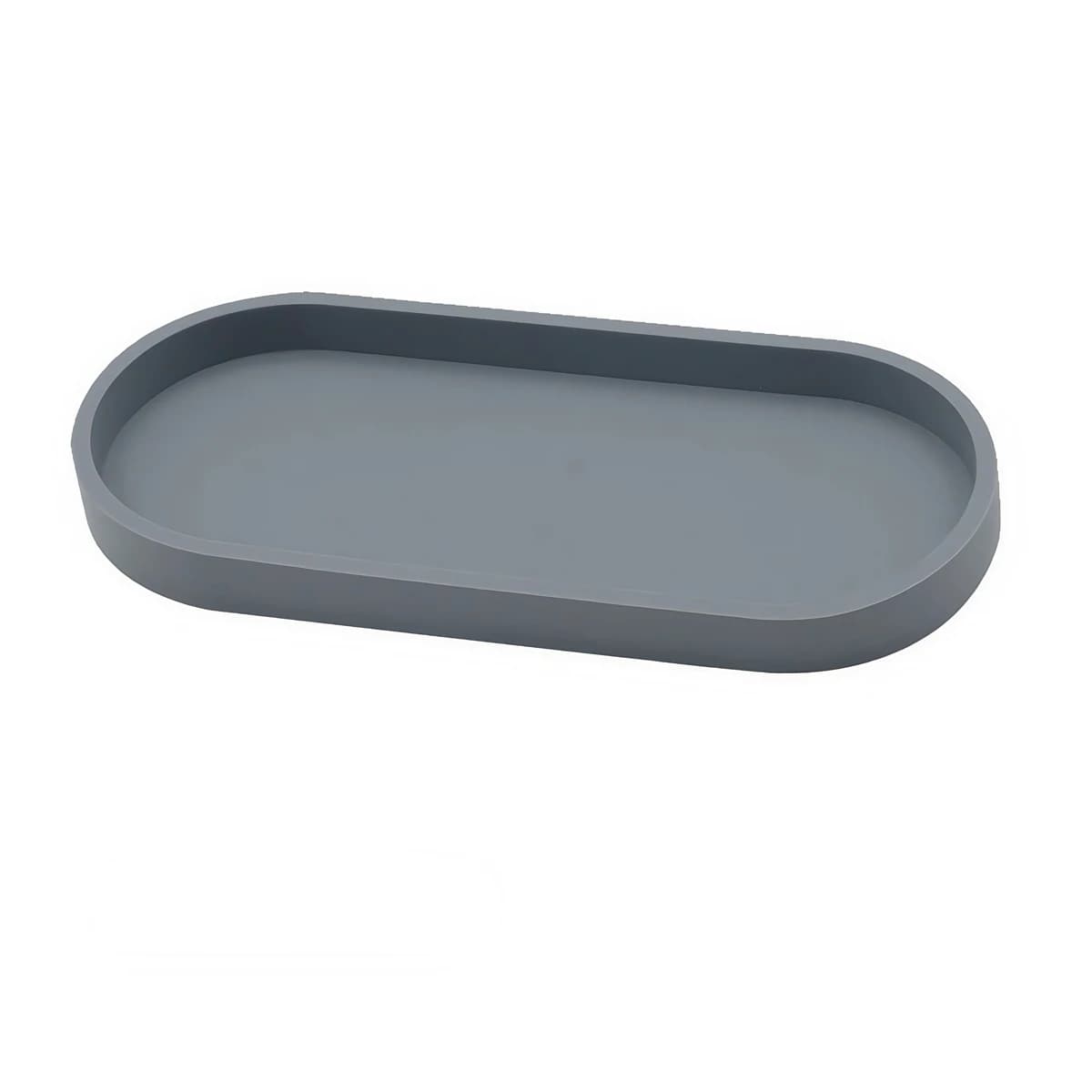 Vassoio Moderno in Silicone per Accessori da Bagno, Contenitore Multiuso per Dispenser Sapone e Porta Spugna, Elegante e Funzionale