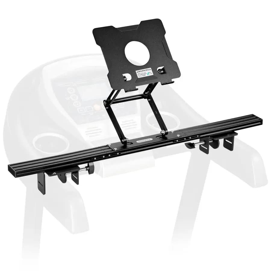 Laptop Support from Treadmill, Universal Base Version Adjustable in Height and Width, Aluminum Laptop Support from Treadmill