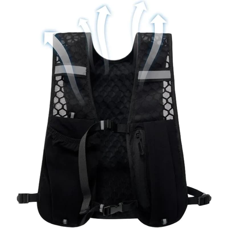 Lightweight Hiking Vest Backpack Reflective Hydration Water Bladderr Pack Running Vest for Marathon Trail with Phone Pocket