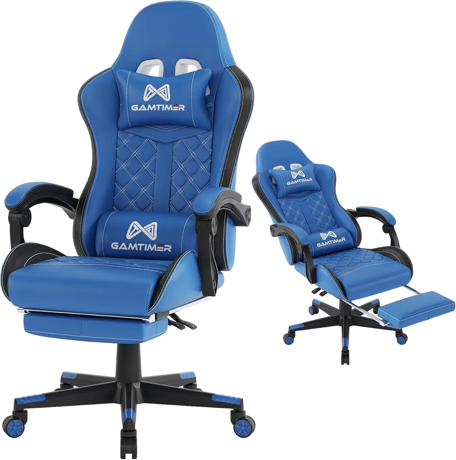 Sedia da gaming, sedia per adulti da 400 libbre, sedia da computer con schienale alto, poggiapiedi e braccioli collegati, sedia da ufficio per videogiochi con