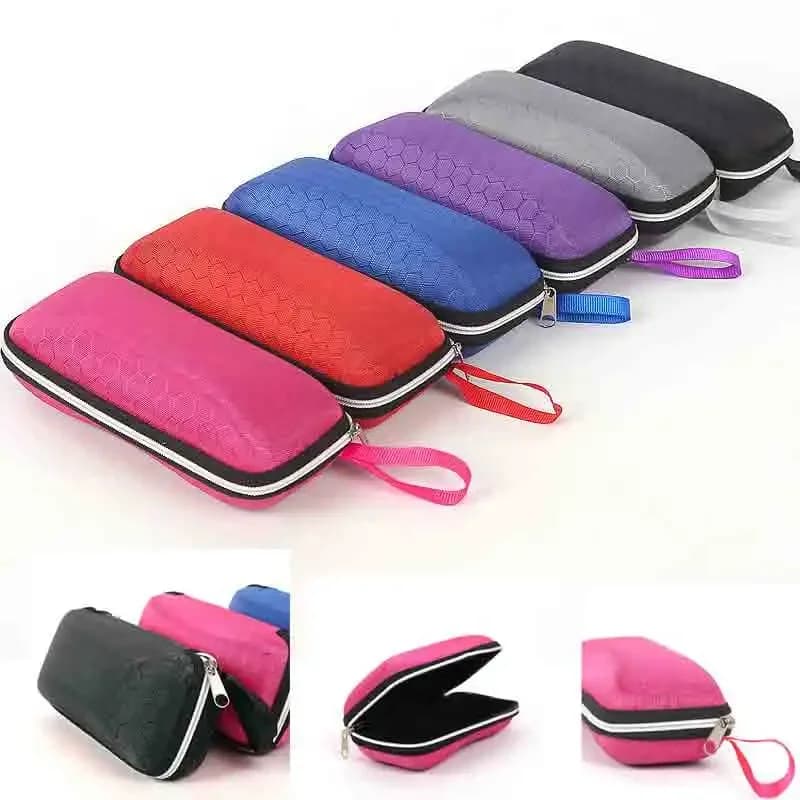 New Honeycomb Zipper Glasses Case portable Sunglasses Case Zipper Bag Hard Eye Glasses Case Glasses box Urn Urn necklace