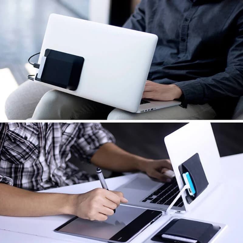Supporto rigido esterno per Laptop tasca portatile HDD e SSD adesivo per custodia cavo e auricolare Po