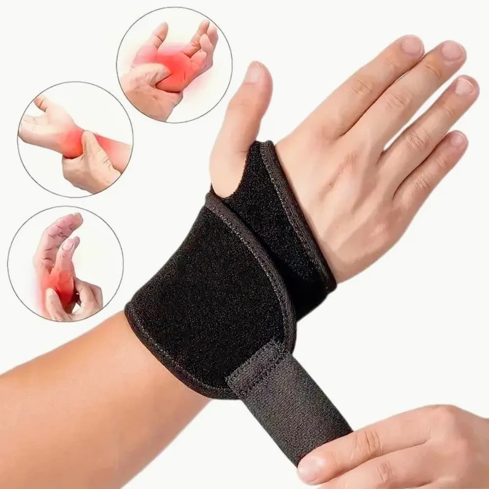 Nuovo Supporto Sportivo per Polso, Fascia Compressiva Regolabile, Protezione per Recupero da Distorsioni e Tenosinovite
