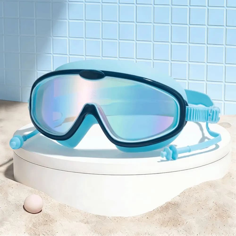 Anti-Fog Swimming Goggles HD View Wide View Big Frame Swim Goggles Waterproof Multi-color Large Frame Swim Goggles Diving