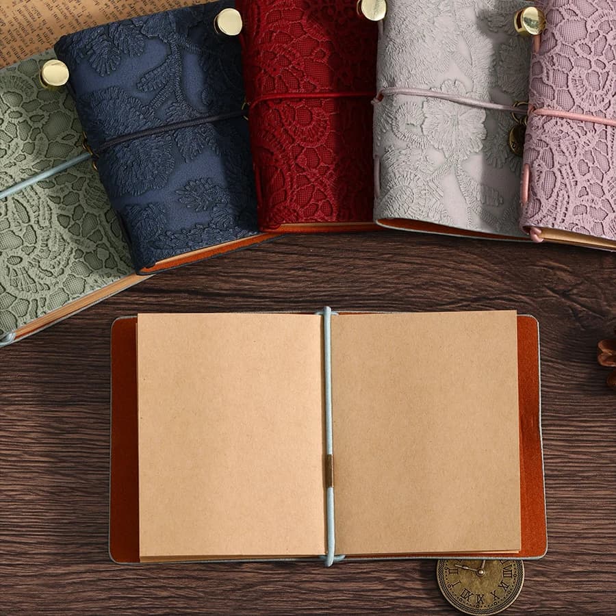 1 Mini Leather Notebook Pocket Sketchbook Mini Retro Cute Kawaii Portable Daily Plan Organizer Travel Supplies