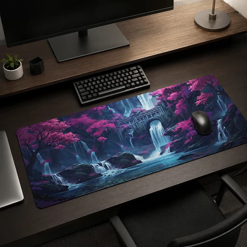 Mouse Pad Gamer Purple Enchanted Forest XL New Home Custom Mousepad XXL Mechanical Keyboard Pad Soft Natural Rubber Non-Slip