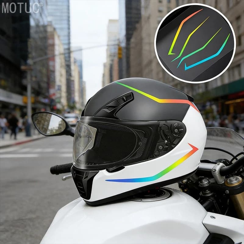 1set Racing Strip Waterproof Stickers Removable Decals For Motorcycle Bike Car Helmet Decor