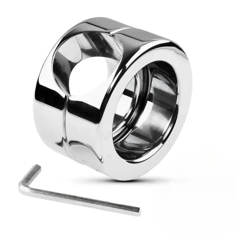Adult Sex Toy Stainless Steel Semen Lock Ring Scrotal Restraint Stretching Penis Ring Weight-bearing Ring Physical Exercise