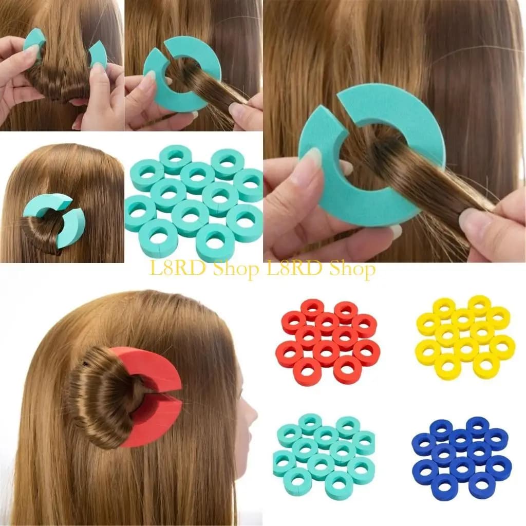 L8RD 12pcs hair rolls without heat bigoters without heat sponge shape rollers C