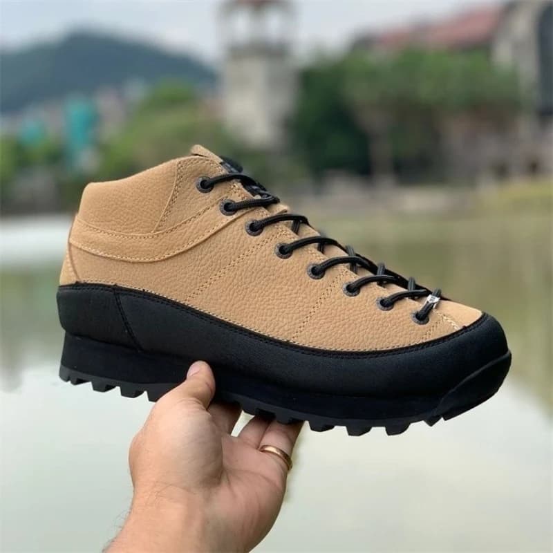Classic Brand Comfortable Mid-Top Outdoor Hiking Shoe Spring/Autumn Trekking Sneakers Wearable Anti Slip Mountain Climbing Boot