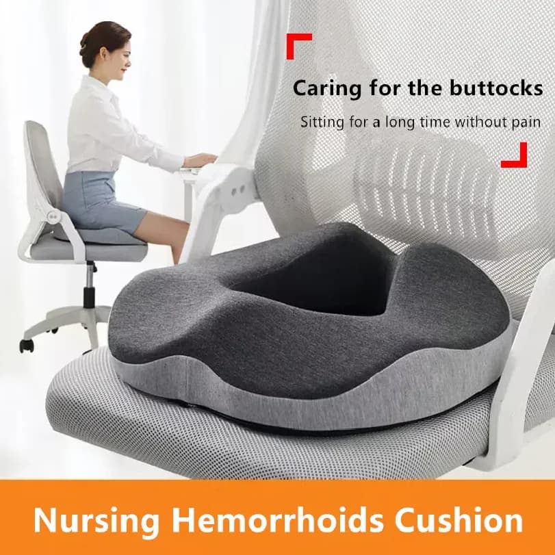 Cuscino per Sedia da Ufficio, Supporto Lombare, Cuscino per Sciatica e Coccige, Cuscino in Memory Foam per Sedia
